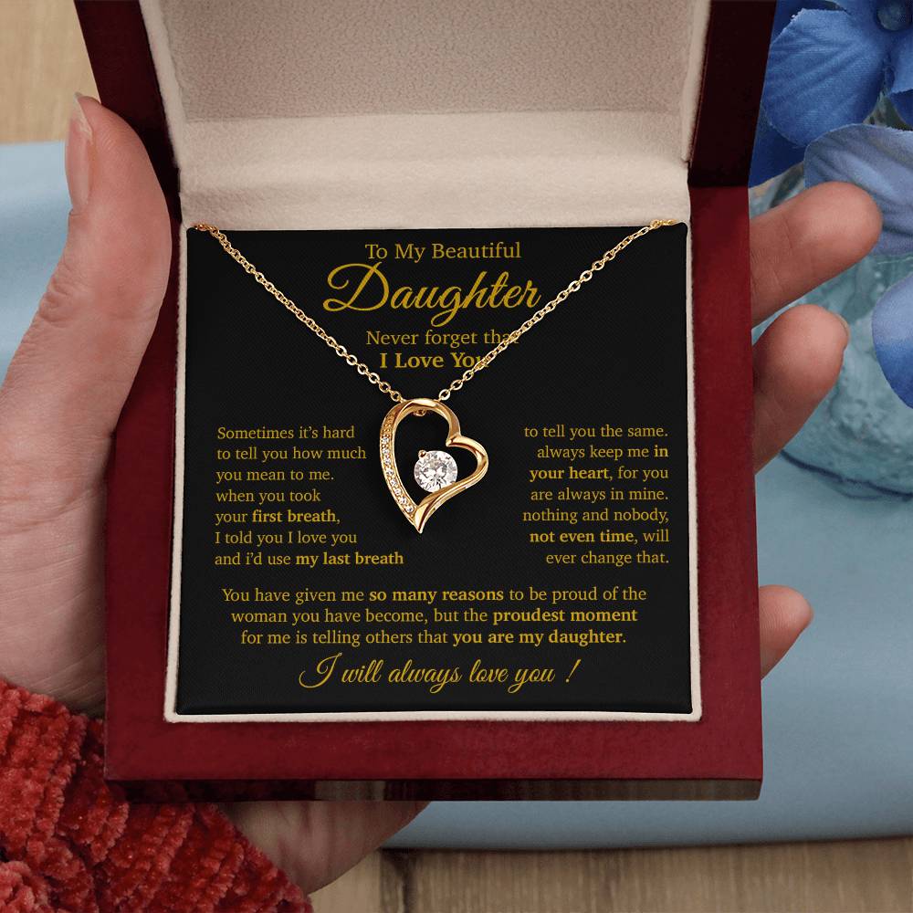 To My Daughter Necklace, Daughter Father Necklace, Daughter Gift From Dad, Mom 8_11