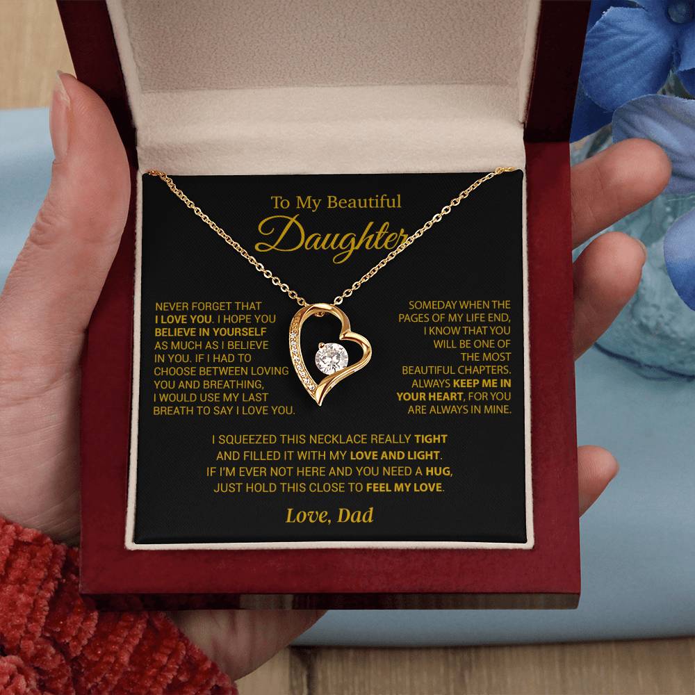 To My Daughter Necklace, Daughter Father Necklace, Daughter Gift From Dad 9_9