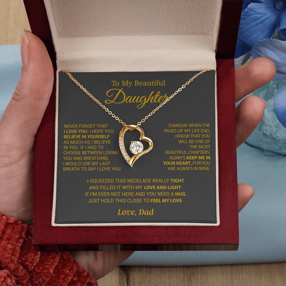 To My Daughter Necklace, Daughter Father Necklace, Daughter Gift From Dad 9_10
