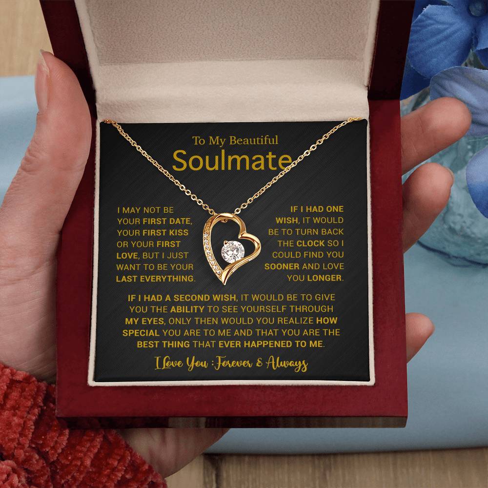 To My Soulmate Necklace, Gift For Soulmate, Anniversary Gift, Birthday Gift 5_5_Gold