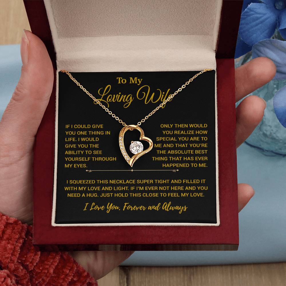 To My Loving Wife Necklace, Vanlentines Gifts For Women, Anniversary Gift For Wife