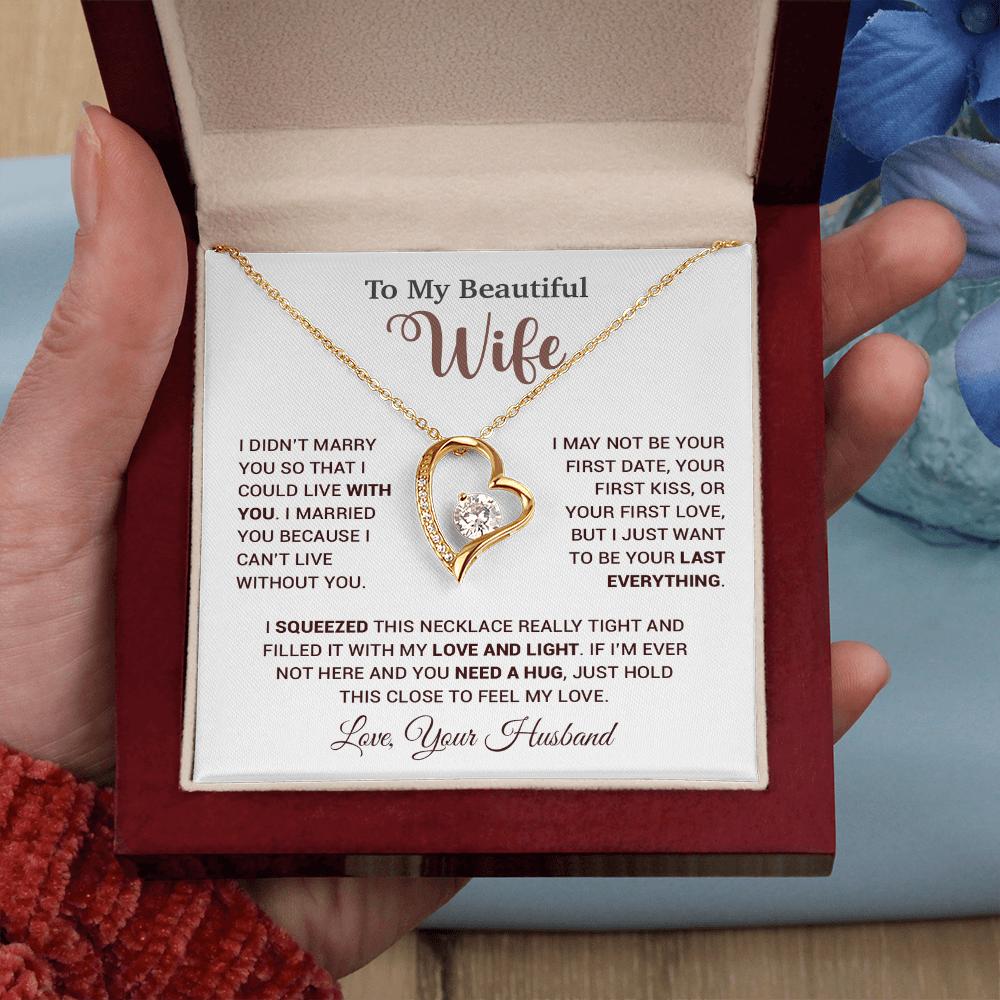 To My Wife Necklace, Wife Gift From Husband, Wife Husband Necklace, Christmas Gift 25_9