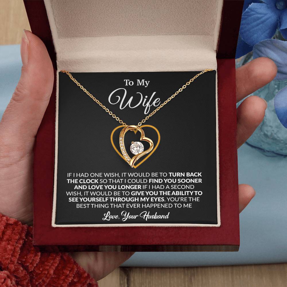 To My Wife Necklace, Gift For Wife, Anniversary Gift For Wife, Necklace For Wife 13_1_Black