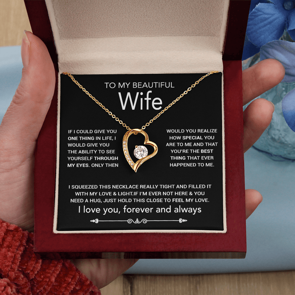 To My Wife Necklace, Christmas Gifts For Women, Anniversary Gift For Wife 8_10_Black