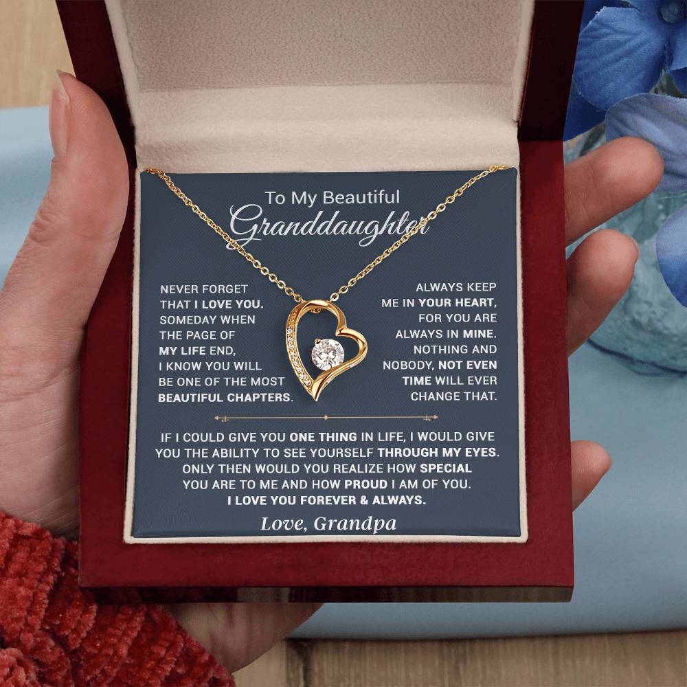To My Granddaughter Necklace, Xmas Birthday Gift For Granddaughter From Grandpa 13_9
