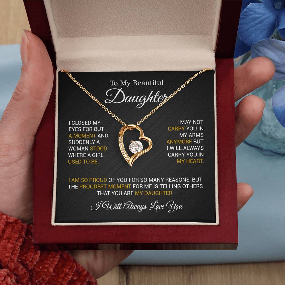 To My Daughter Necklace, Daughter Father Necklace, Daughter Gift From Dad 2_6_Black