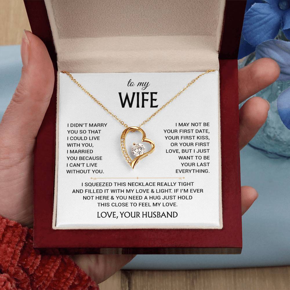 To My Wife Necklace, Christmas Gifts For Women, Anniversary Gift For Wife 12_12_White