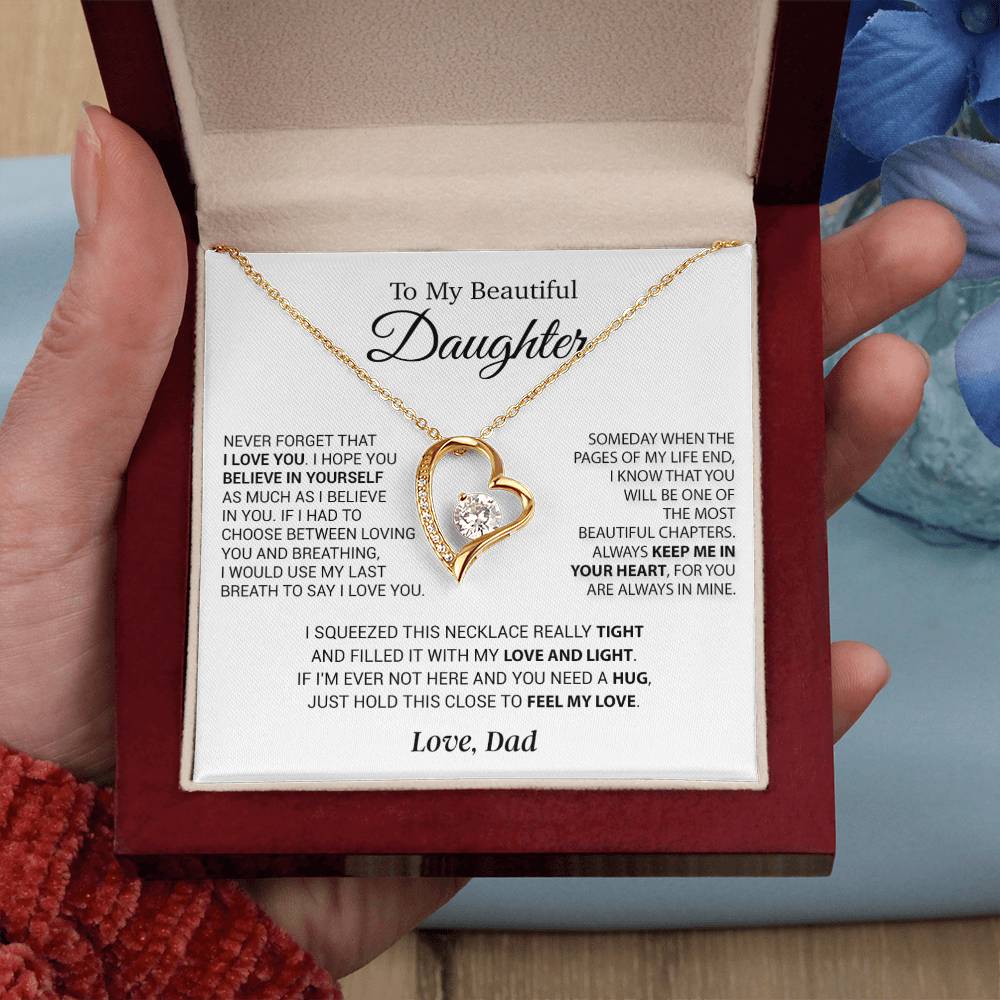 To My Daughter Necklace, Daughter Father Necklace, Daughter Gift From Dad 6_9 New
