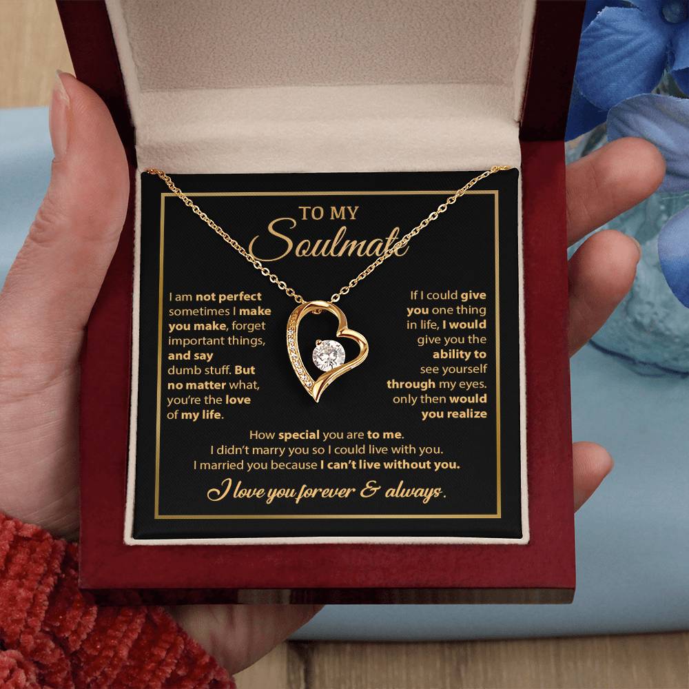 To My Soulmate Necklace, Gift For Wife From Husband, Valentines Gift For Wife 8_2_Gold