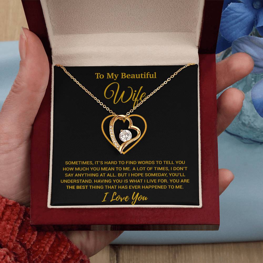 To My Wife Necklace, Christmas Gifts For Women, Anniversary Gift For Wife 22_11_Gold