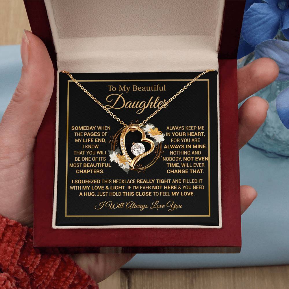 To My Daughter Necklace, Gift for Daughter from Dad,Mom, Daughter Mother Necklace