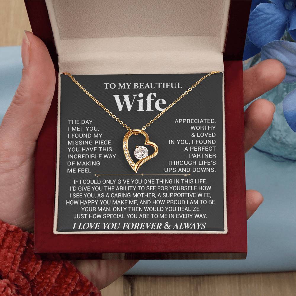 To My Wife Necklace, Anniversary Gift For Wife, Wife Birthday, Gift For Wife444