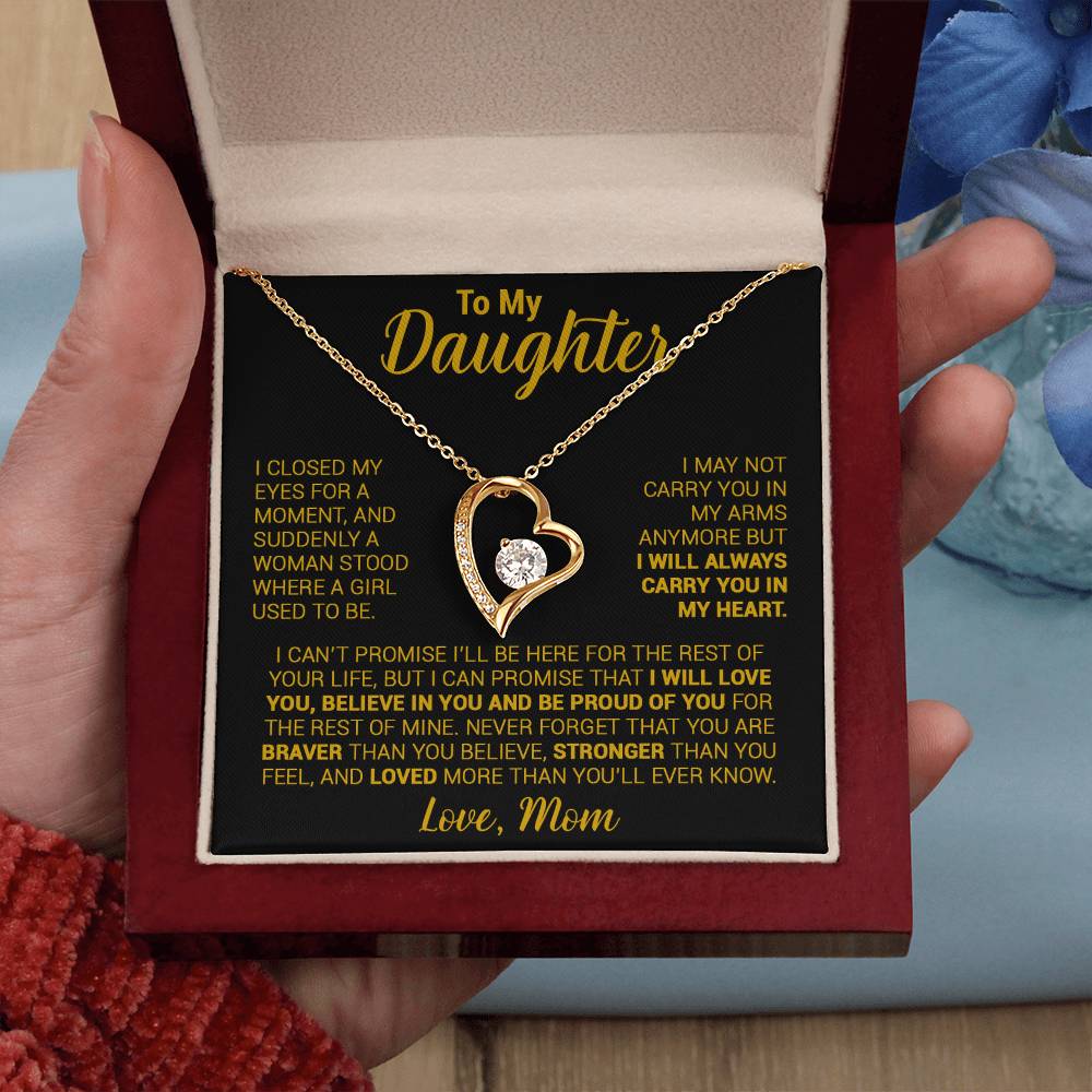 To My Daughter Necklace, Daughter Mother Necklace, Daughter Gift From Mom 22_8_Gold