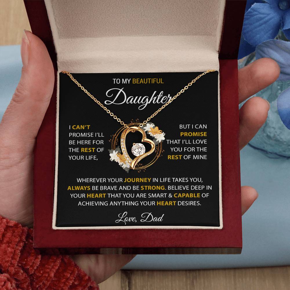 To My Daughter Necklace, Daughter Father Necklace, Daughter Gift From Dad99