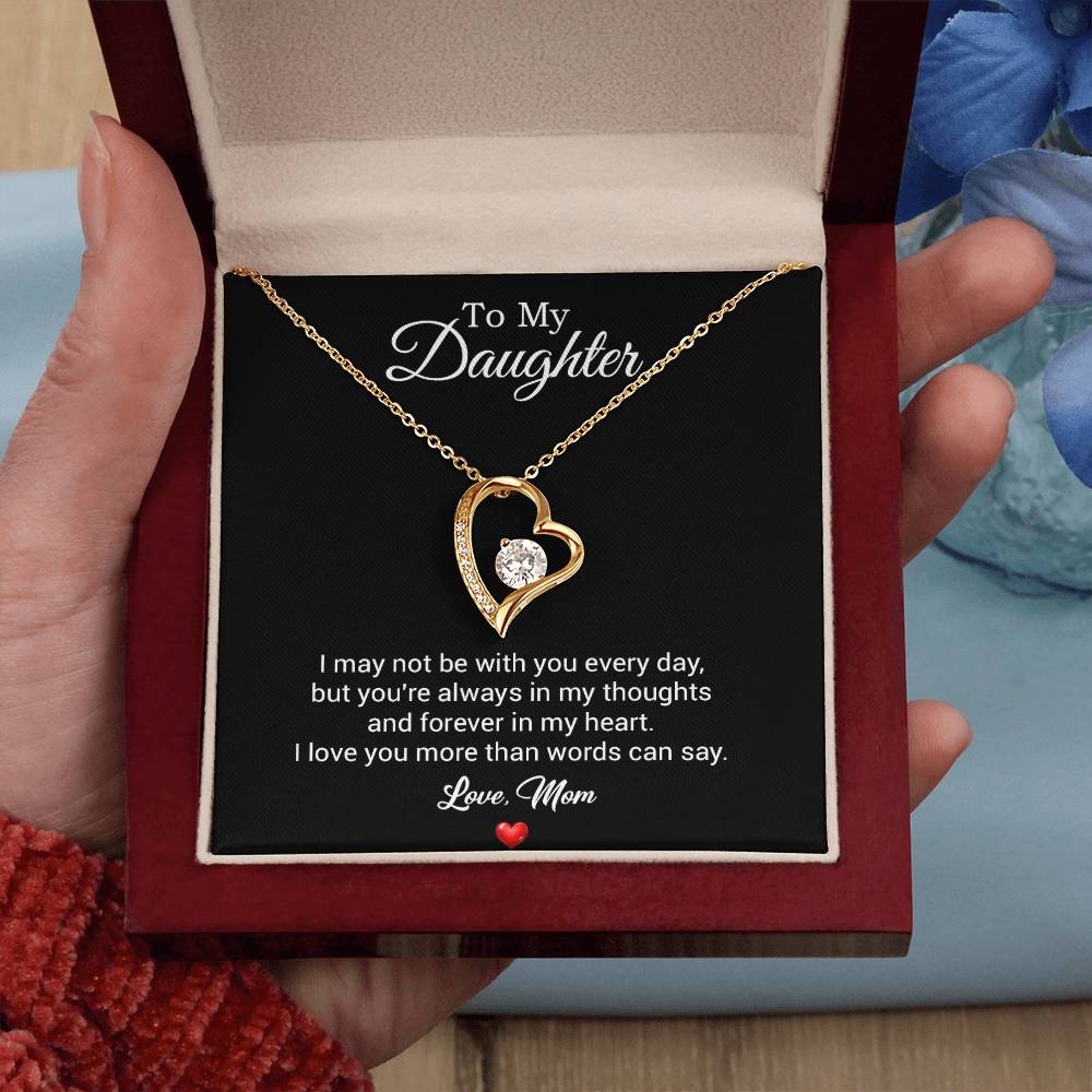 To My Daughter Necklace, Gift For Daughter From Mom, Daughter Mother Necklace