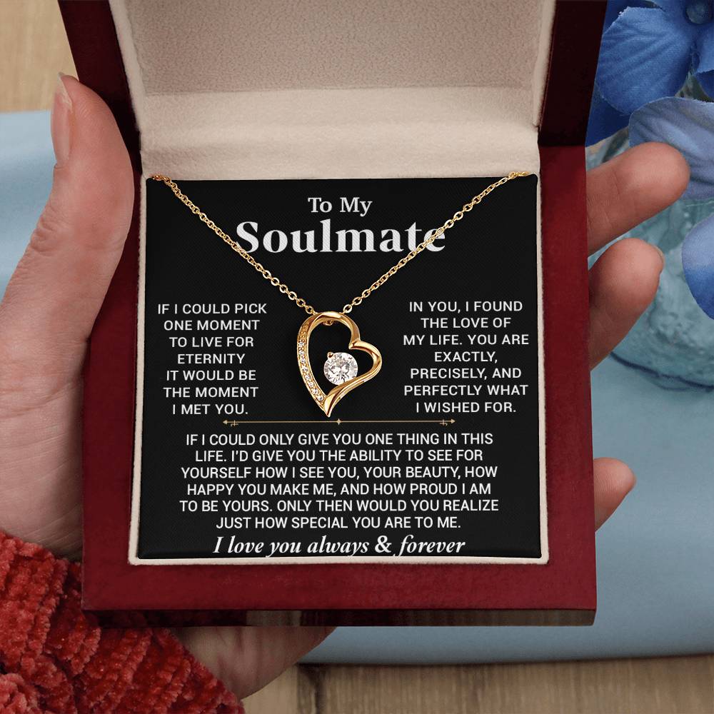To My Soulmate Necklace Gift For Wife Girlfriend Birthday Anniversary Christmas