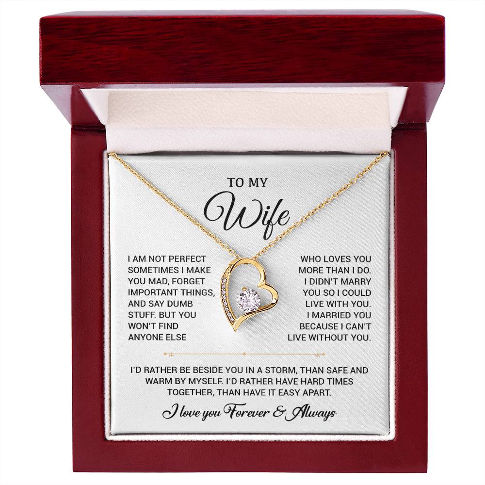To My Wife Necklace, Gift For Wife, Anniversary Gift For Wife, Christmas Gift 18_9_White