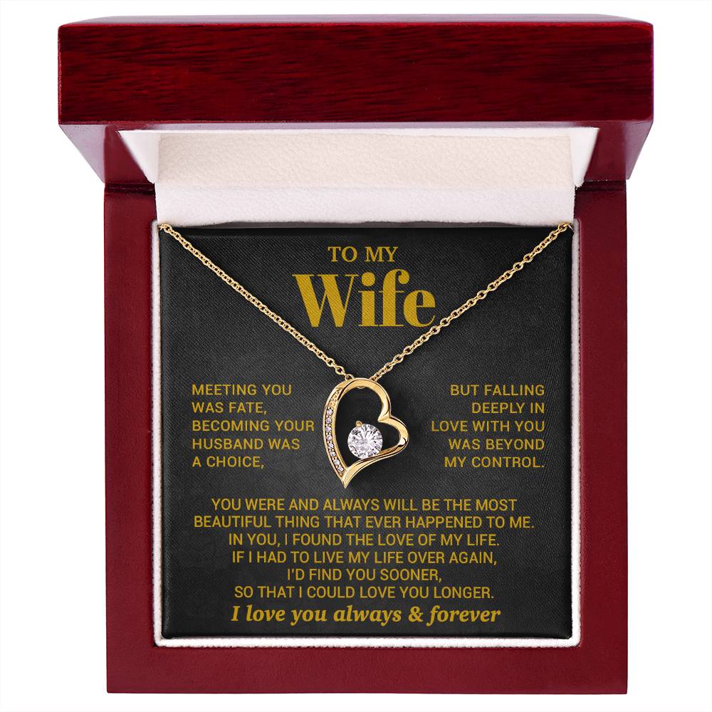 To My Wife Necklace, Christmas Gifts For Women, Anniversary Gift For Wife 7_10_Gold