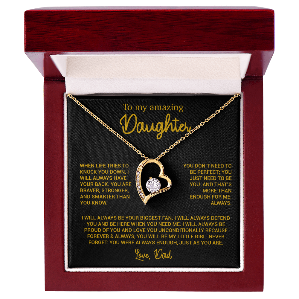 To My Amazing Daughter Necklace, Gift From Dad, Birthday Gift Father 8_10