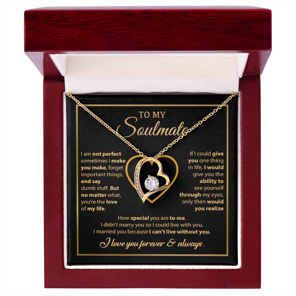 To My Soulmate Necklace, Gift For Wife From Husband, Valentines Gift For Wife 11_2_Gold
