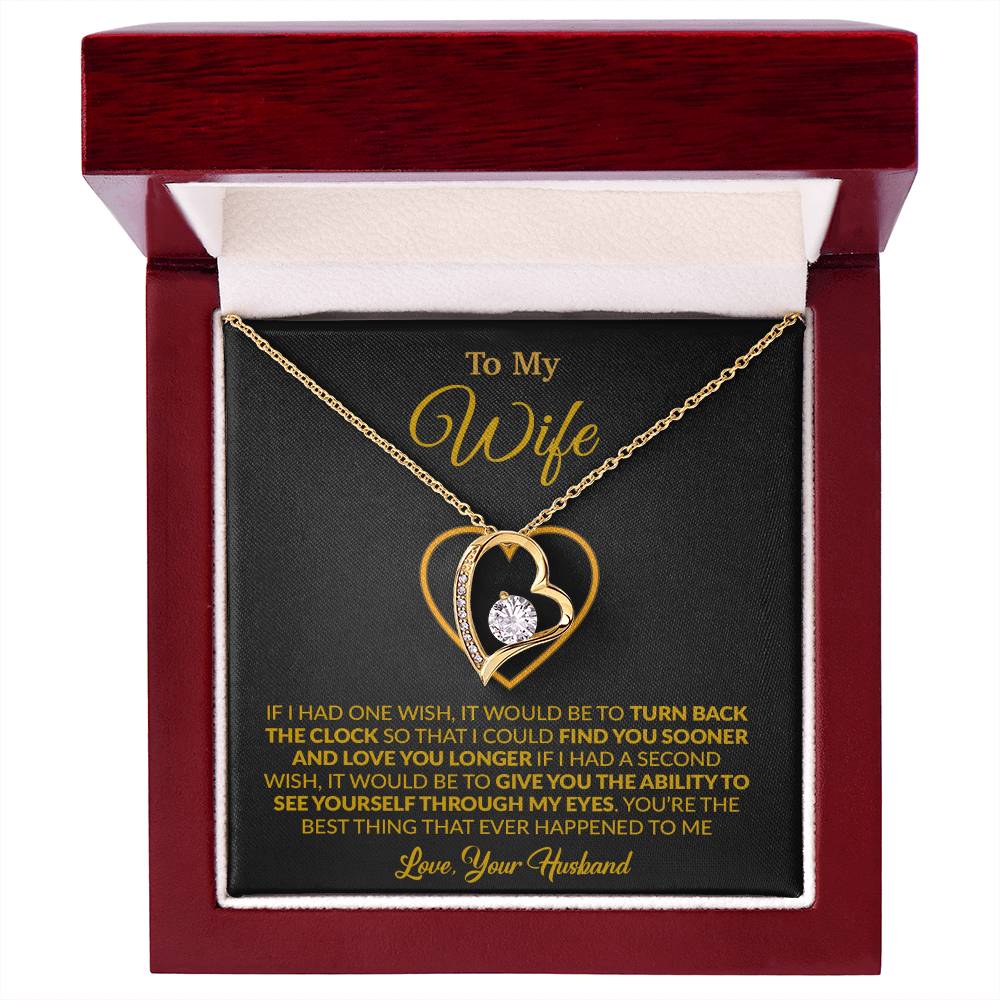 To My Wife Necklace, Gift For Wife, Anniversary Gift For Wife, Necklace For Wife 13_1_Gold