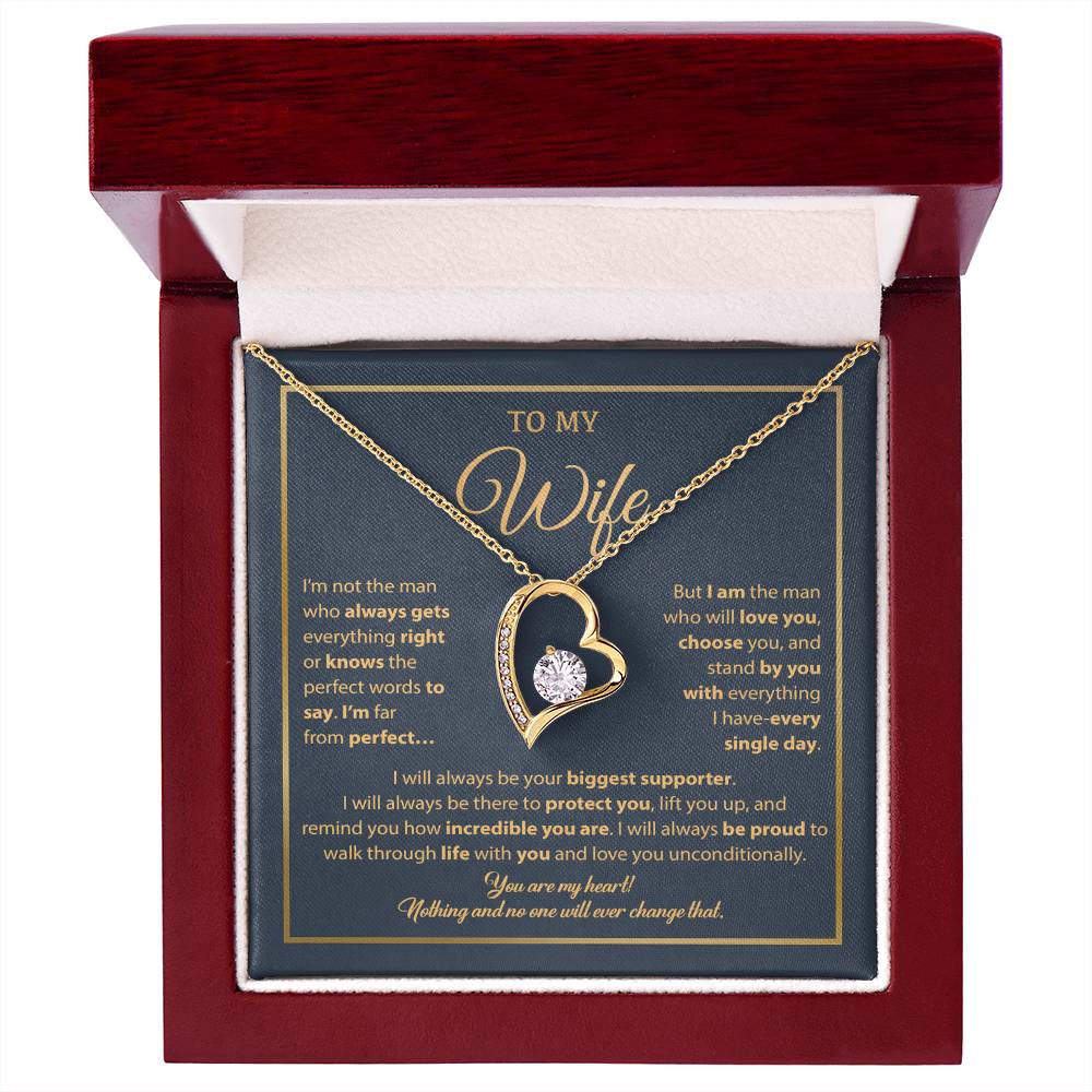 To My Wife Necklace, Gift For Wife, Anniversary Gift For Wife, Necklace For Wife 5_1_Blue