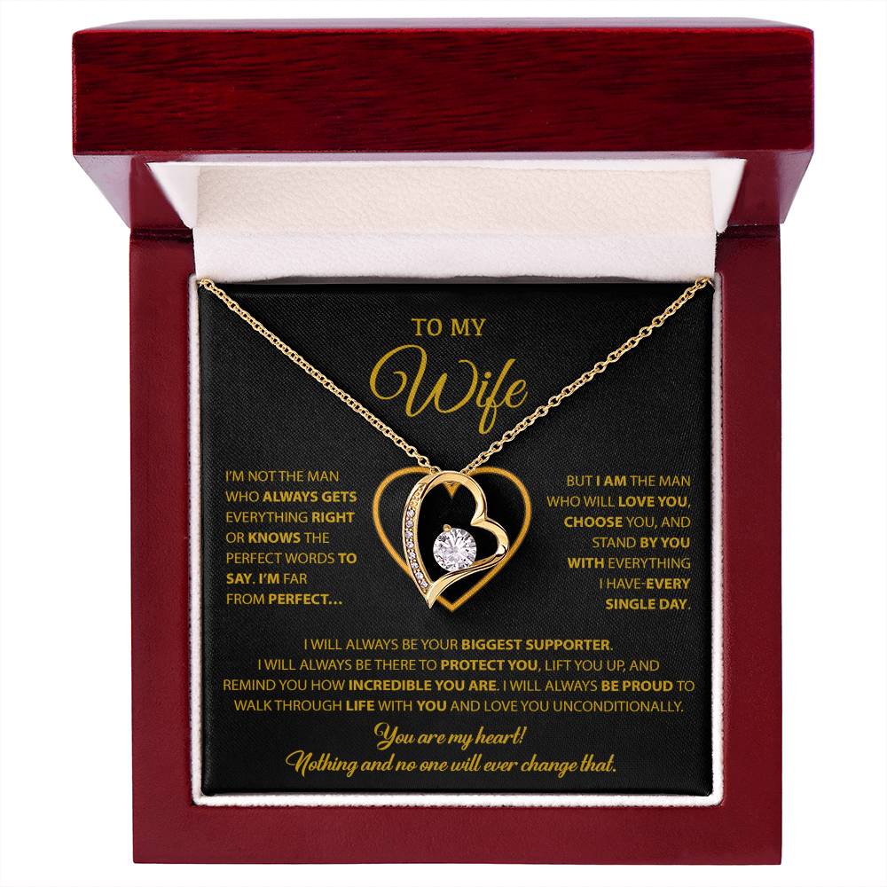 To My Wife Necklace, Gift For Wife, Anniversary Gift For Wife, Necklace For Wife 14_1_Gold