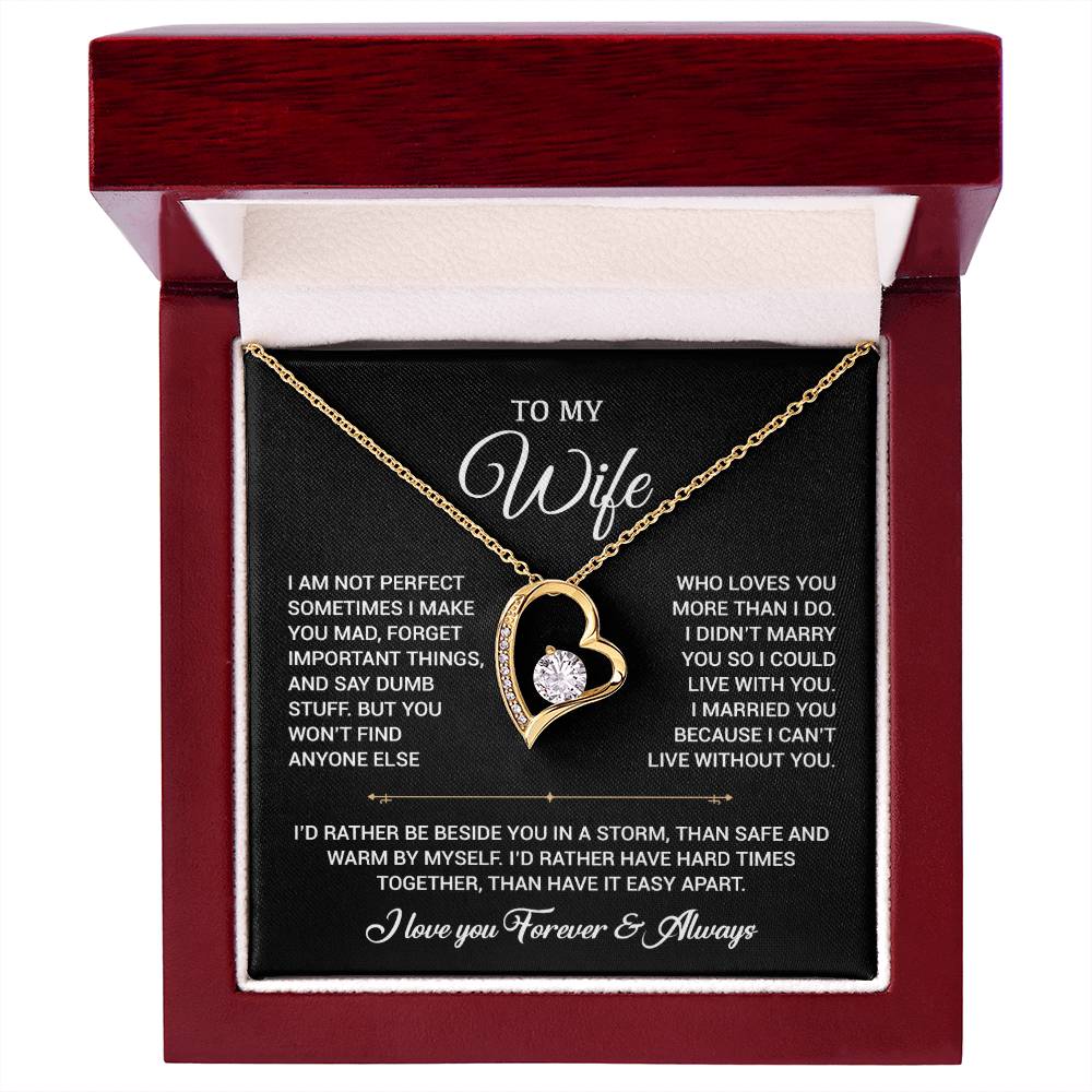 To My Wife Necklace, Gift For Wife, Anniversary Gift For Wife, Christmas Gift 18_9_Black