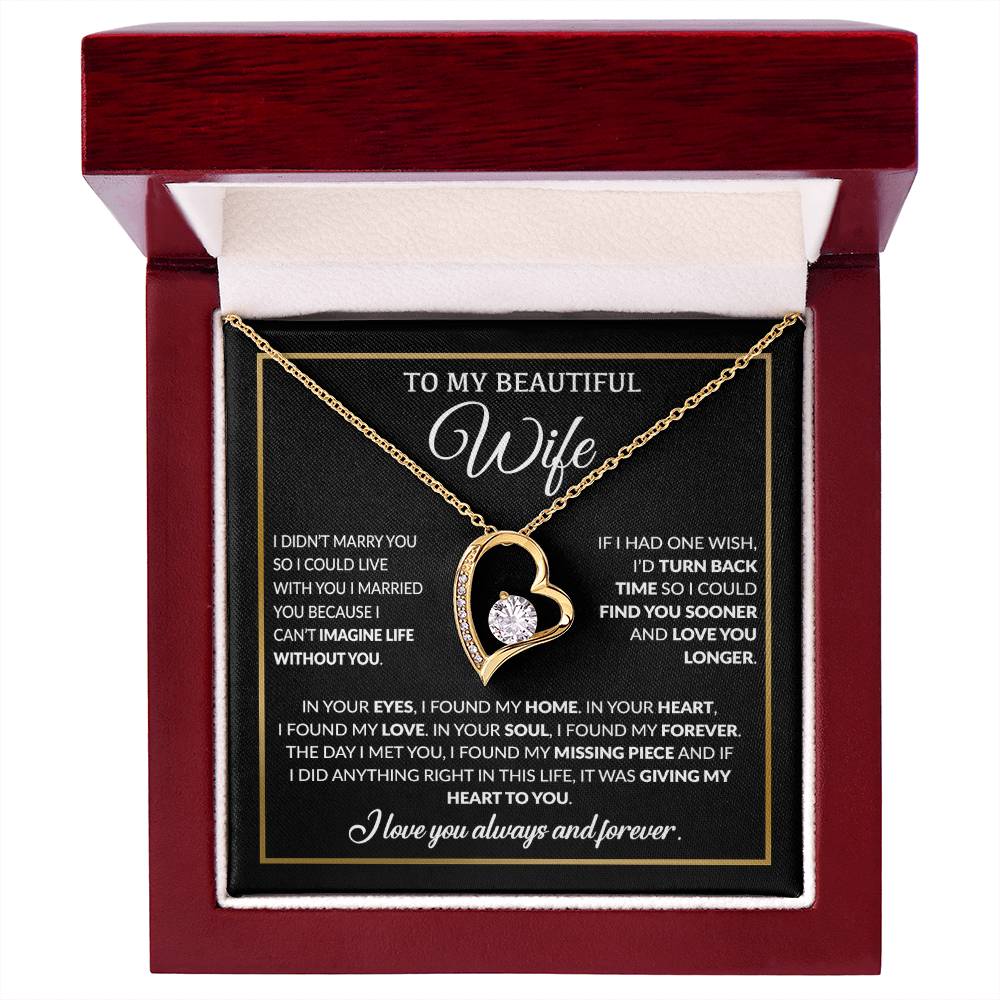 To My Wife Necklace, Christmas Gifts For Women, Anniversary Gift For Wife 15_12_Black