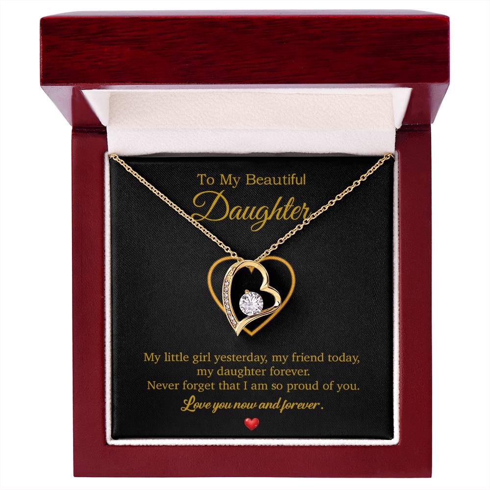 To My Daughter Necklace, Gift For Daughter From Dad, Daughter Father Necklace 10_7_Gold