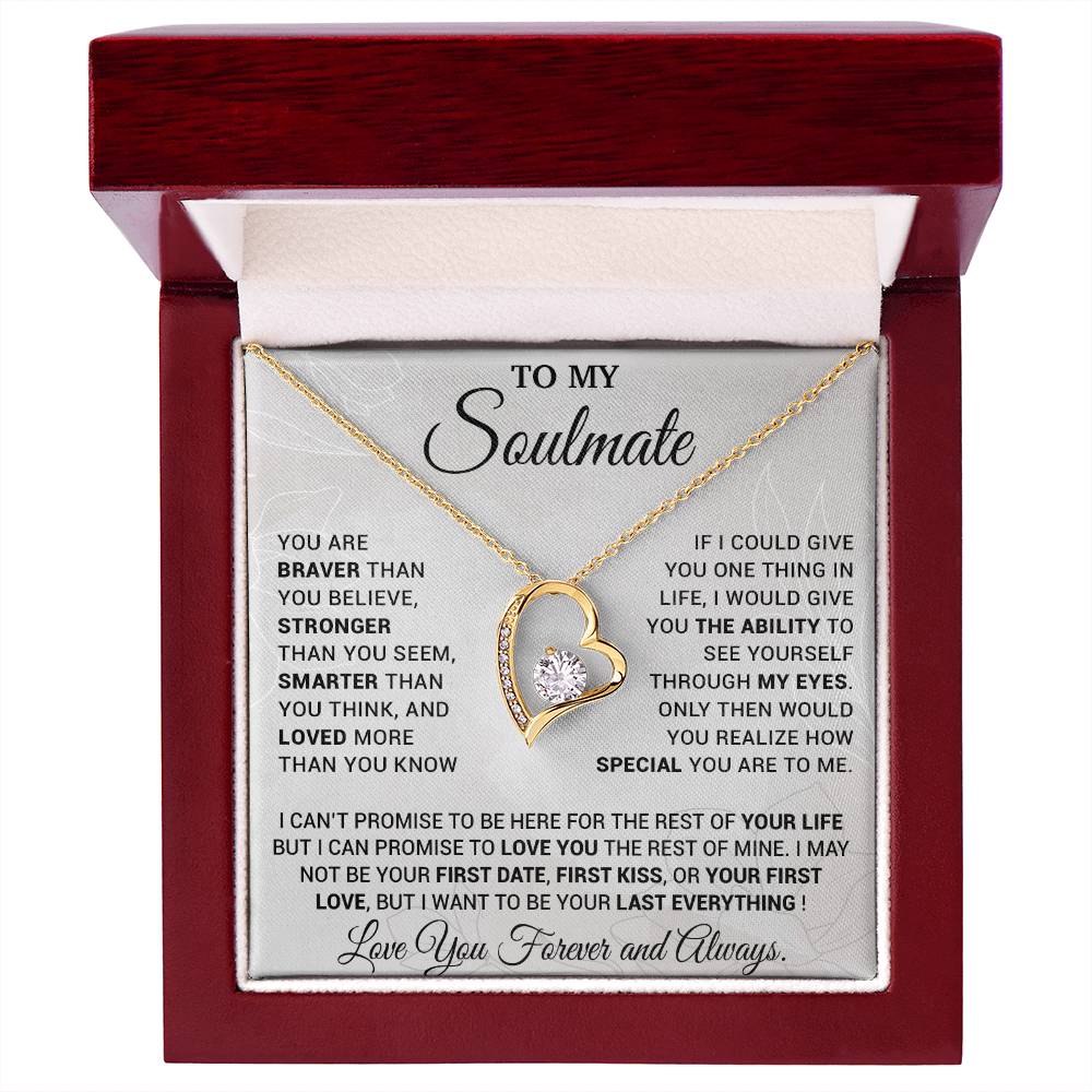 To My Soulmate Necklace, Necklace Gift, Soulmate Gift, Soulmate Jewelry