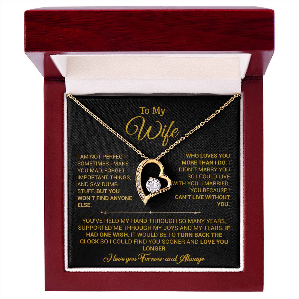 To My Wife Necklace, Gift For Wife, Anniversary Gift For Wife, Christmas Gift 1_10_Gold