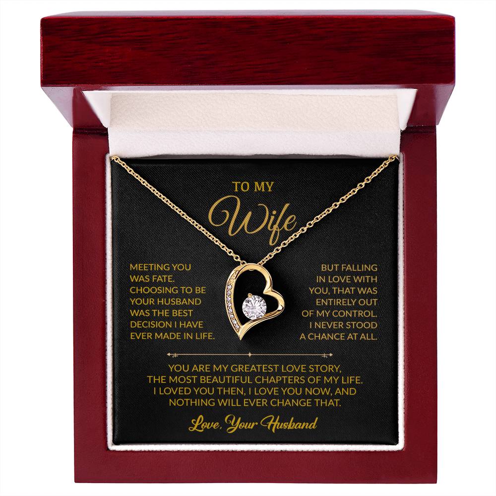 To My Wife Necklace, Gift For Wife, Anniversary Gift For Wife, Necklace For Wife 15_9_Gold