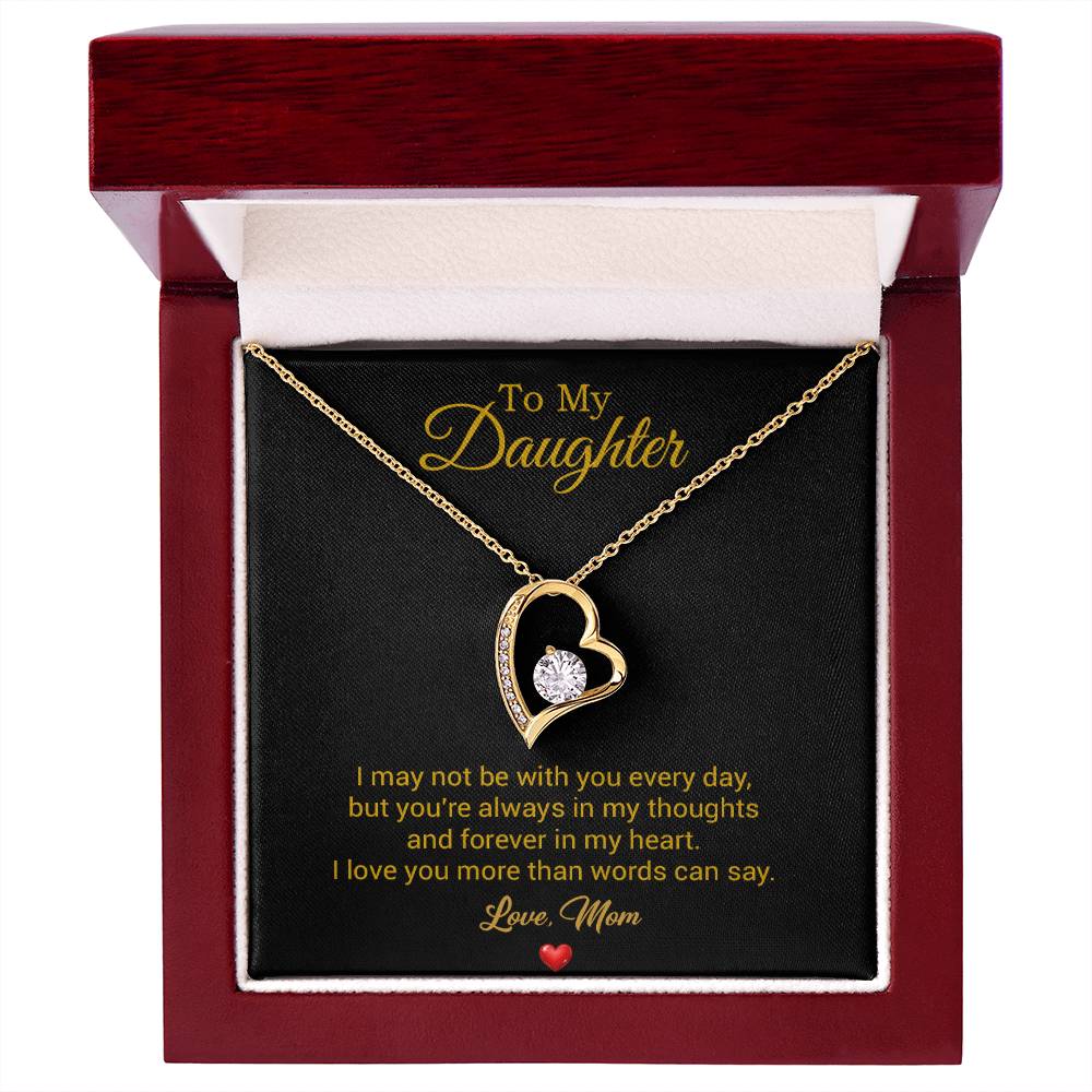 To My Daughter Necklace, Gift For Daughter From Mom, Daughter Mother Necklace
