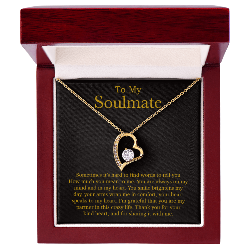 To My Soulmate Necklace, Valentines Day Gift, Soulmate Gifts, Birthday Gifts_Gold