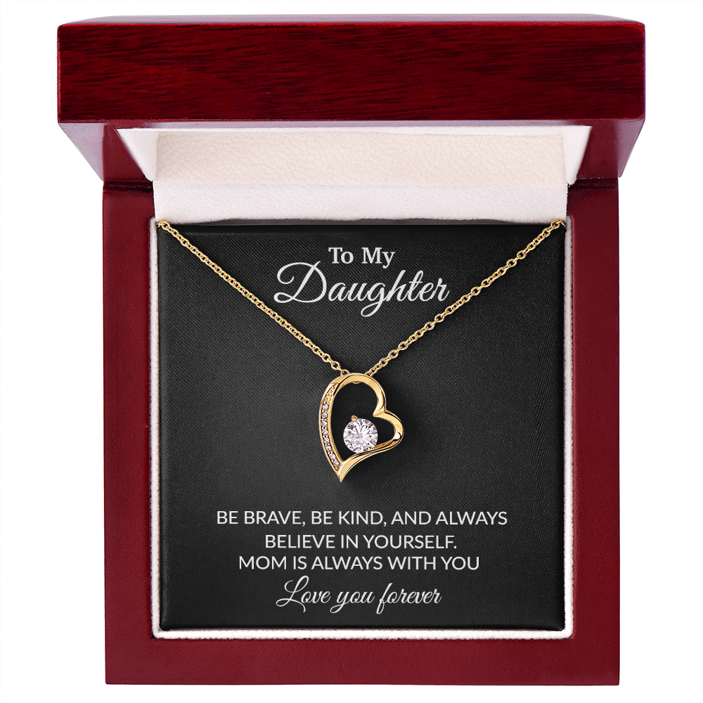 To My Daughter Necklace, Gift for Daughter from Mom, Mother Daughter Necklace