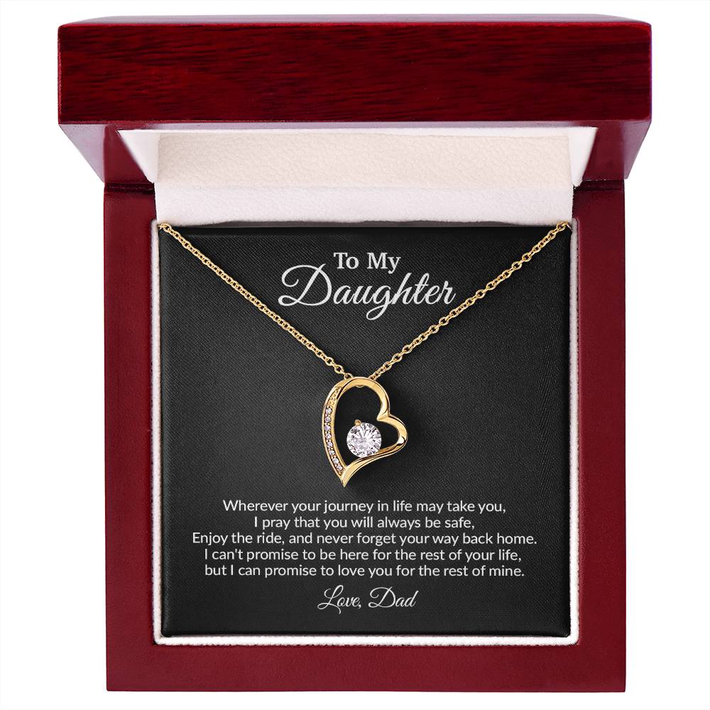 To My Daughter Necklace, Gift for Daughter from Dad, Father Daughter Necklace