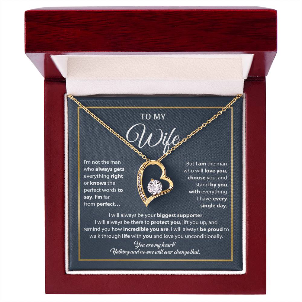 To My Wife Necklace, Gift For Wife, Anniversary Gift For Wife, Necklace For Wife 5_1_Blue_White