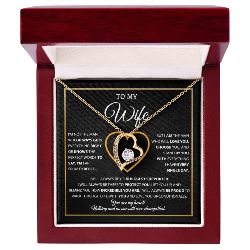 To My Wife Necklace, Gift For Wife, Anniversary Gift For Wife, Necklace For Wife 15_1_Black