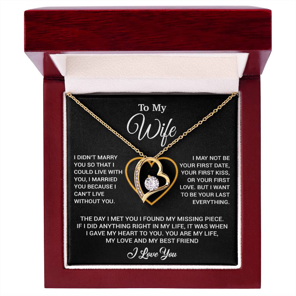 To My Wife Necklace, Christmas Gifts For Women, Anniversary Gift For Wife 18_12_Black