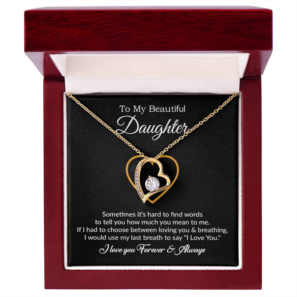 To My Daughter Necklace, Gift For Daughter From Dad, Daughter Father Necklace 22_7_Black