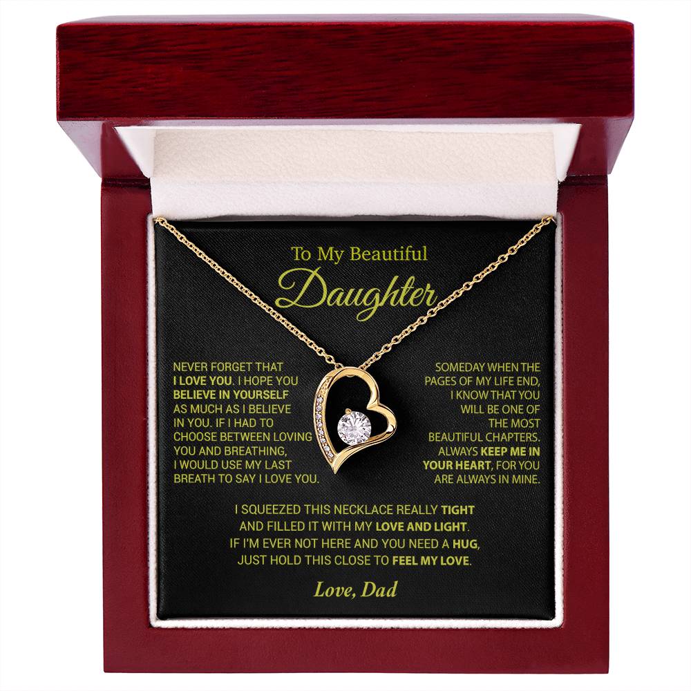 To My Daughter Necklace, Daughter Father Necklace, Daughter Gift From Dad 6_9_xanh