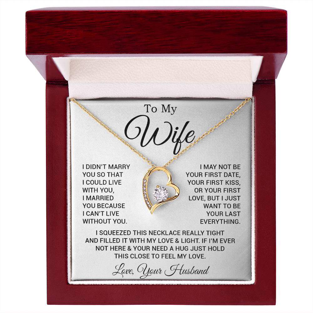To My Wife Necklace, Gift For Wife, Anniversary Gift For Wife, Necklace For Wife 25_2_White