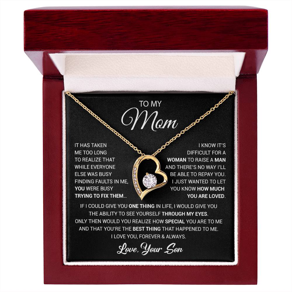 To My Mom Necklace, Mama, Gift From Son For Birthday, Mother 's Day Gift 26_2_Black