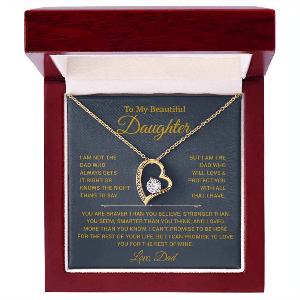 To My Daughter Necklace, Gift for Daughter from Dad, Father Daughter Necklace