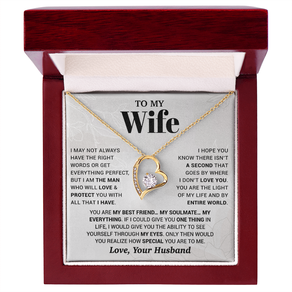 To My Wife Necklace, Christmas Gifts For Women, Anniversary Gift For Wife 13_10_White