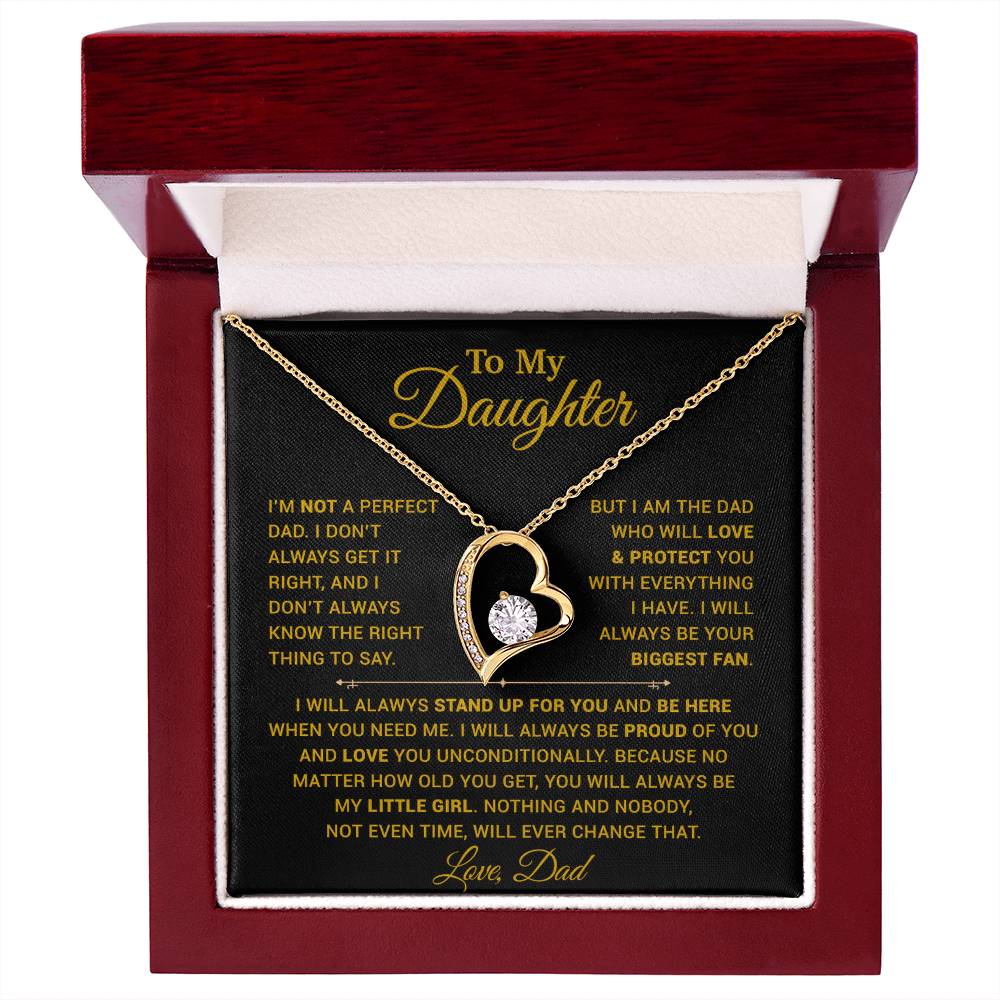 To My Daughter Necklace, Gift for Daughter from Dad, Father Daughter Necklace 28_11_Gold