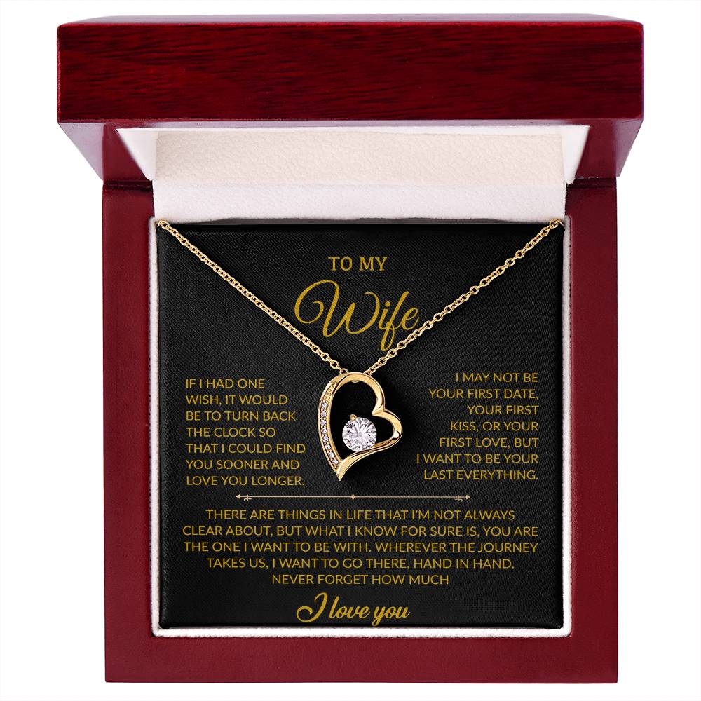 To My Wife Necklace, Gift For Wife, Anniversary Gift For Wife, Necklace For Wife 28_7_Gold