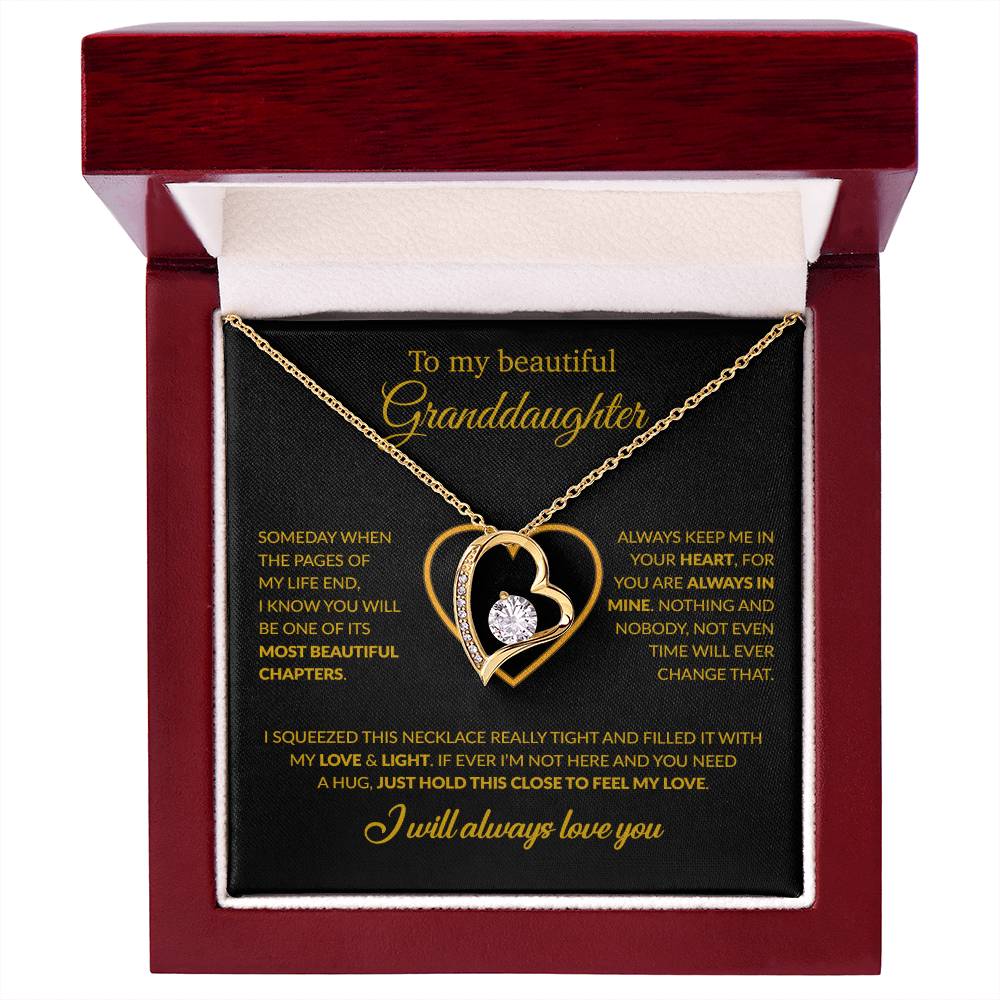 To My Granddaughter Necklace, Birthday Gift For Granddaughter From Grandpa 5_12_Gold