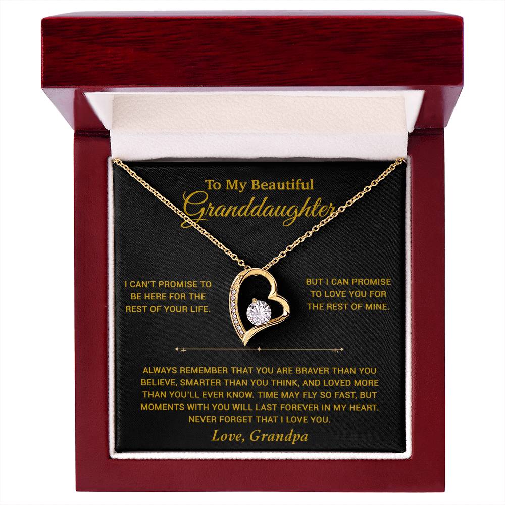 To My Granddaughter Necklace, Birthday Gift For Granddaughter, Birthday Gifts 21_7_Gold